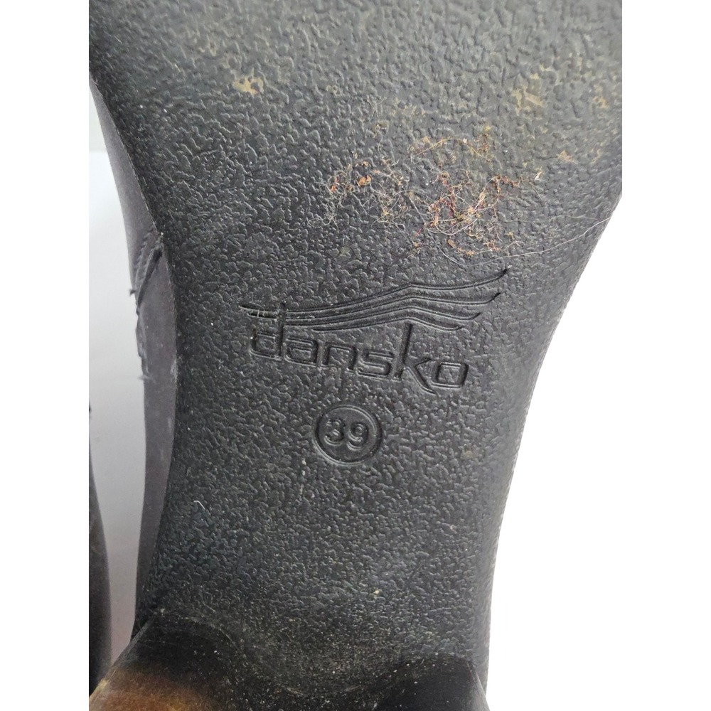 Dansko Maria Grey Leather Waterproof Ankle Boots Side Zip Buckle 39 US 8.5-9 - Picture 6 of 6